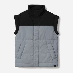 NWT - Everlane ReNew Puffer Vest, Cool Gray/Black